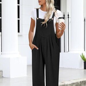 Summer Jumpsuits Casual Loose Sleeveless One Piece Adjustable Rompers